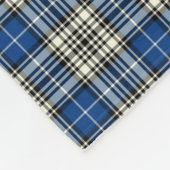 Napier Clan Royal Blauw, Zwart-wit Tartan Fleece Deken (Hoek)