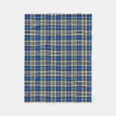 Napier Clan Royal Blauw, Zwart-wit Tartan Fleece Deken (Voorkant)