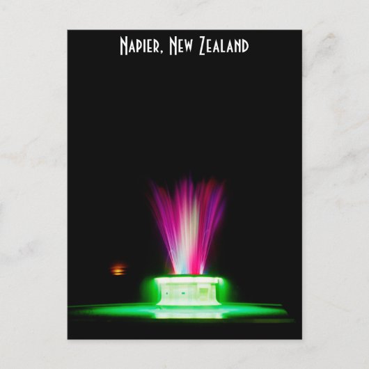 Napier NZ-fontein Briefkaart (Voorkant)