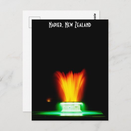 Napier NZ-fontein Briefkaart (Voorkant / Achterkant)