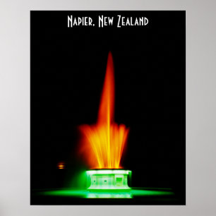 Napier NZ-fontein Poster