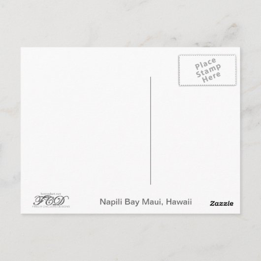 Napili Bay Briefkaart (Achterkant)