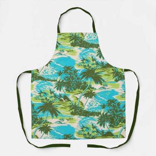 Napili Bay Hawaiian Island Schilderachtig - Turquo Schort (Voorkant)