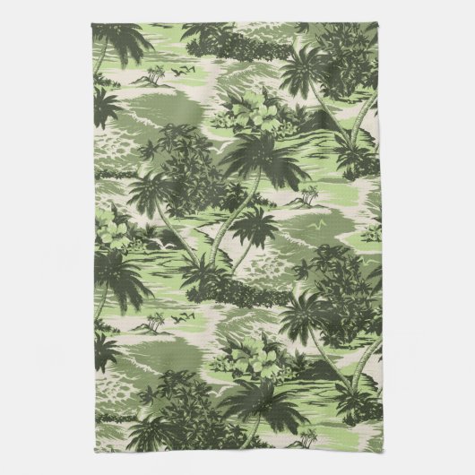 Napili Bay Hawaiian keukenhanddoek (Verticaal)