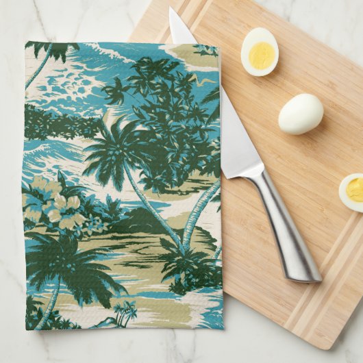 Napili Bay Hawaiian keukenhanddoek (Quarter Fold)