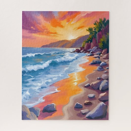 Napili Bay Sunset Maui Hawaii Painting Legpuzzel (Verticaal)