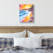 Napili Bay Sunset Maui Hawaii Schilderij Canvas Afdruk (Insitu (Slaapkamer))