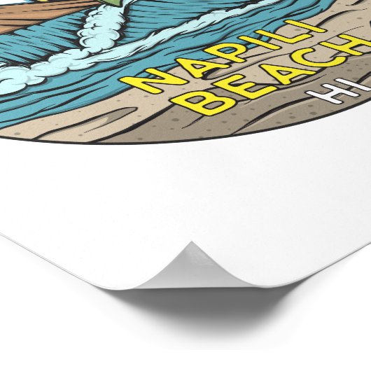 Napili Beach Hawaii  Poster (Hoek)