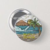 Napili Beach Hawaii Ronde Button 5,7 Cm (Voorkant /achterkant)