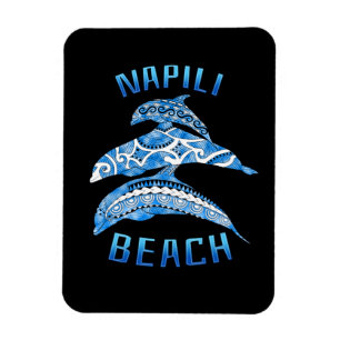 Napili Beach Hawaii Vacation Tribal Dolphins Magneet