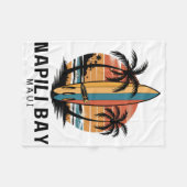 Napili Y Maui Surfing Surfer Fleece Deken (Voorkant (Horizontaal))