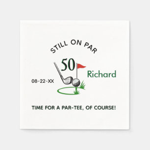 NAPKIN 50ste verjaardag (elk jaar) Golf Thema Fees Servet