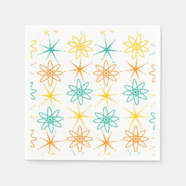 Napkin - atomen en sterren servet