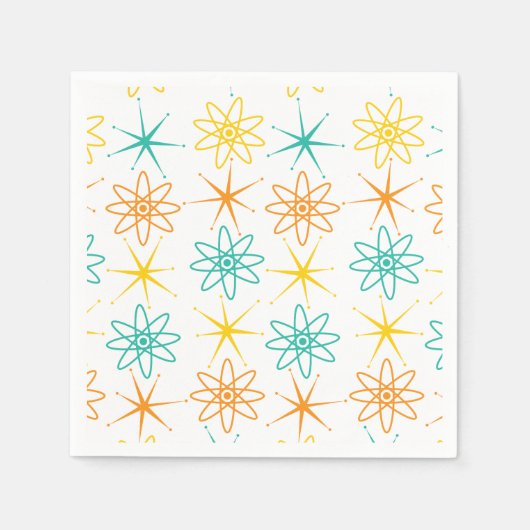 Napkin - atomen en sterren servet (Voorkant)