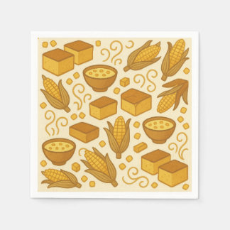 Napkin Design – Cornbread & Corn Chowde for USA Servet
