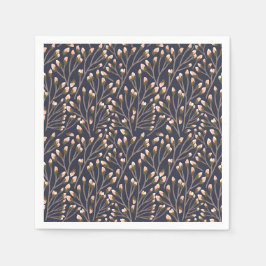 Napkin met botanisch patroon in vintage stijl in b servet