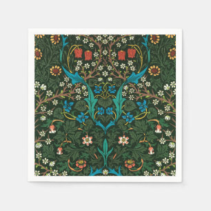 NAPKIN MET HET ONTWERP VAN WILLIAM MORRIS "TULIPS" SERVET