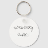 "NAPKIN POETRY REGELS!!!" Button Sleutelhanger (Voorkant)