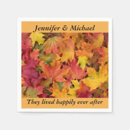 Napkin Wedding Reception Personaliseert valbladere Servet