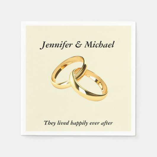 Napkin Wedding Reception Rings personaliseren Servet (Voorkant)