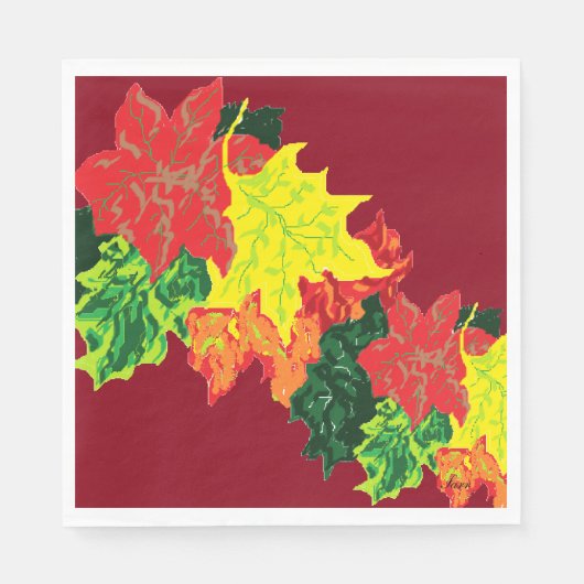 Napkins Autumn Leaves Servetten (Voorkant)