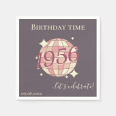 Napkins born in 1956 70th birthday table decor servet (Voorkant)