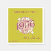 Napkins born in 1956 70th birthday table decor servet (Voorkant)
