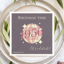 Napkins born in 1956 70th birthday table decor servet