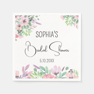 Napkins Bridal Shower Smelling Flowers Servet