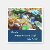 Napkins Daddy Happy Vaderdag Love Naam Kind Servetten (Voorkant)