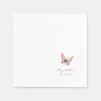 Napkins for Girls' Butterfly themed Birthday Party Servet