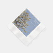 Napkins, Personaliseer de witte bloesems Servetten (Hoek)