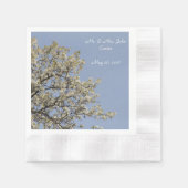 Napkins, Personaliseer de witte bloesems Servetten (Voorkant)