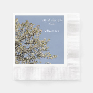 Napkins, Personaliseer de witte bloesems Servetten