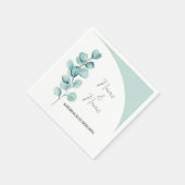 Napkins Trouwnamen Eucalyptus Leaves Mint Servet (Hoek)