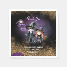 NAPKINS Wizards en heksen Custom Verjaardagsfeest