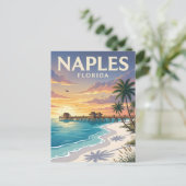 Naples Beach Florida Briefkaart (Staand voorkant)