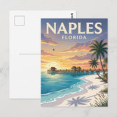 Naples Beach Florida Briefkaart (Voorkant / Achterkant)
