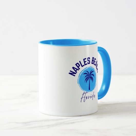 Naples Beach Florida Coffee Mug Mok (Voorkant rechts)