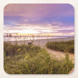 Naples Beach Florida Kartonnen Onderzetters