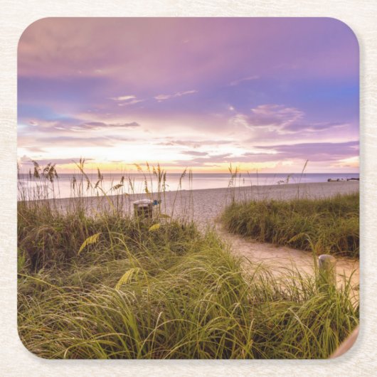 Naples Beach Florida Kartonnen Onderzetters (Voorkant)