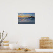 Naples Beach, Florida, Pier bij zonsondergang Poster (Keuken)