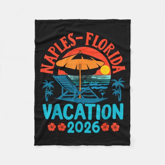 Naples Florida 2026 Family Vacation Beach Summer V Fleece Deken (Voorkant)