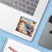 Naples Florida 3 inch Vinyl Sticker (Laptop met iPhone)