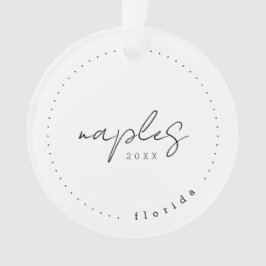 Naples Florida FL Travel United States Simple Ornament