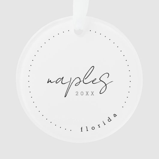 Naples Florida FL Travel United States Simple Ornament (voorkant)