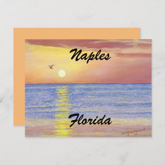 NAPLES, FLORIDA FLAT-KAART (Voorkant / Achterkant)