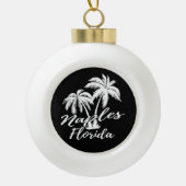 Naples Florida Palm Trees Beach Keramische Bal Ornament (Voorkant)