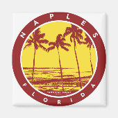 Naples Florida Palm Trees Beach Magneet (Voorkant)