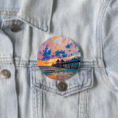 Naples, Florida scenic Ronde Button 7,6 Cm (In situ)